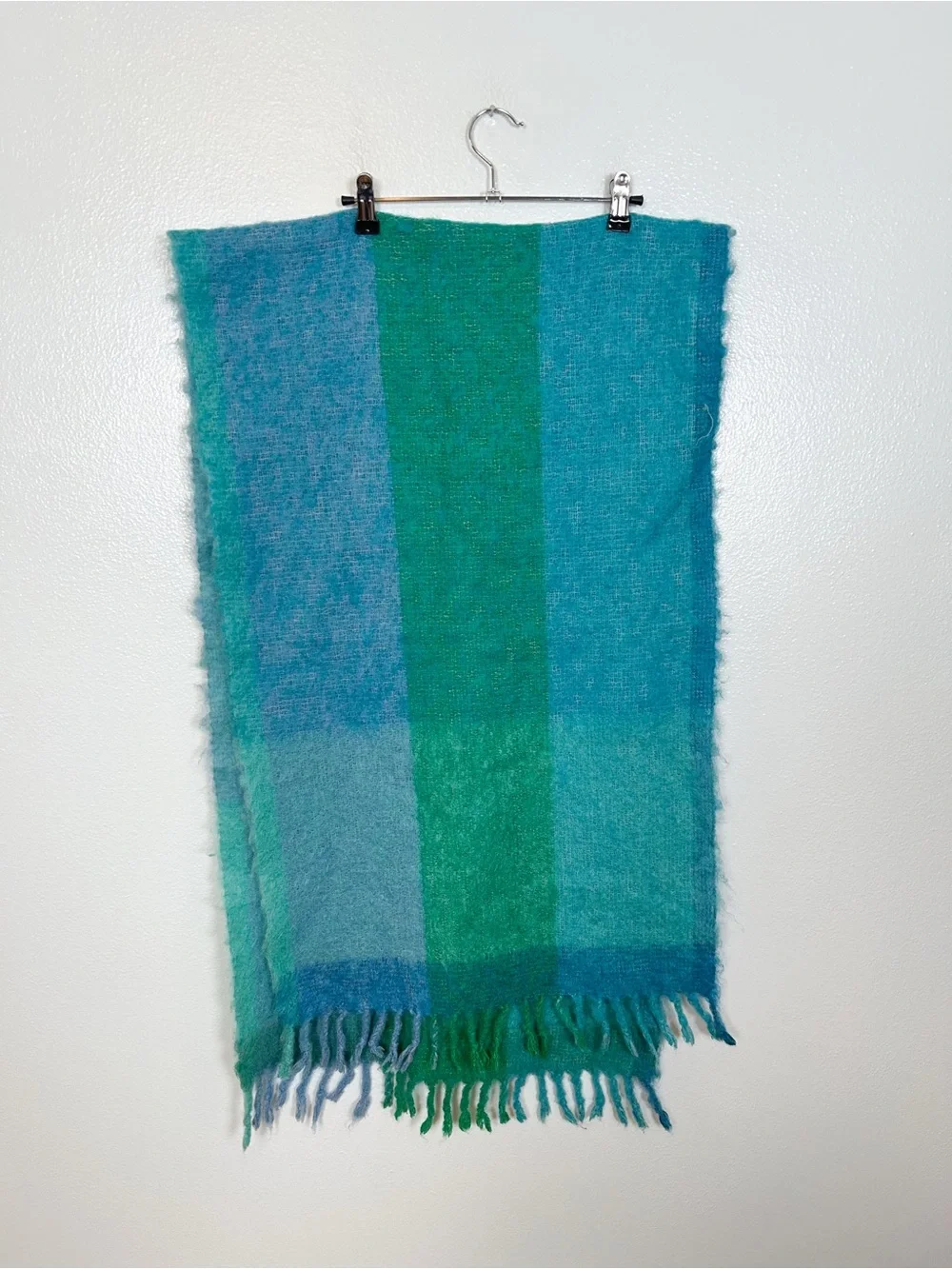 Metsovaara Nordic Wool Mohair Plaid Scarf